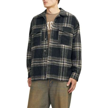 Chemise verte à carreaux avec une coupe droite et des manches longues - Image 4