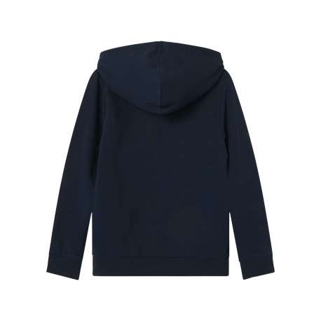 Sweat à capuche bleu marine avec un imprimé et une coupe droite - Image 2