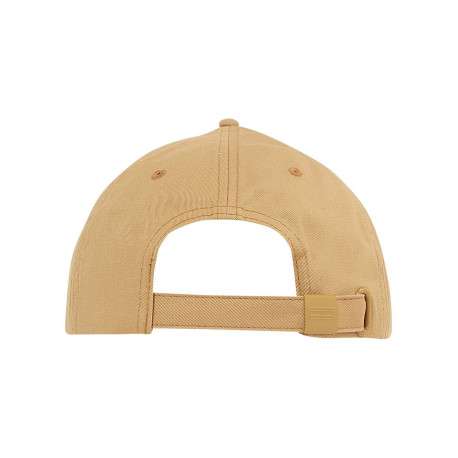 Casquette beige unie en coton biologique avec des trous d'aération et logo - Image 2