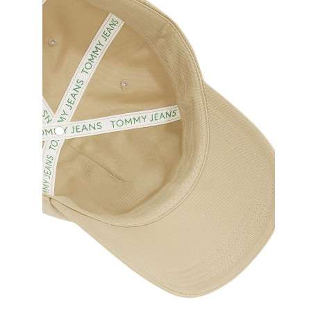 Casquette beige unie avec le logo iconique et des trous d'aération - Image 3