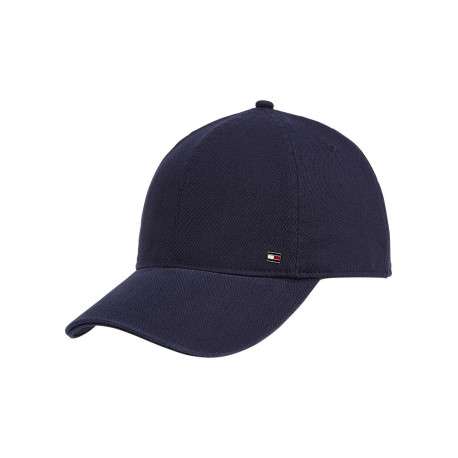 Casquette marine unie en coton avec logo iconique et des trous d'aération