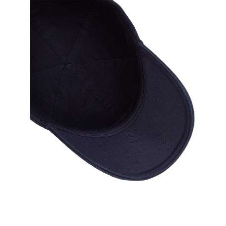 Casquette marine unie en coton avec logo iconique et des trous d'aération - Image 3