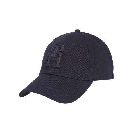 Casquette marine unie en coton avec logo de la marque brodé à l'avant