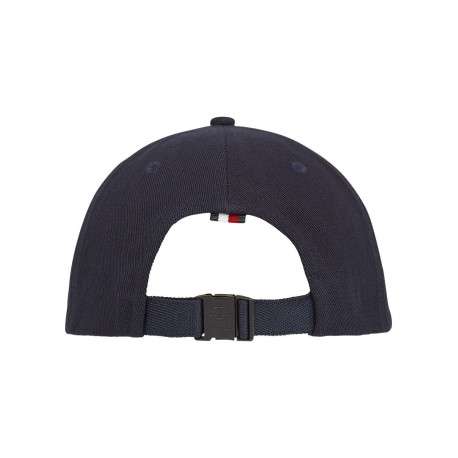 Casquette marine unie en coton avec logo de la marque brodé à l'avant - Image 2