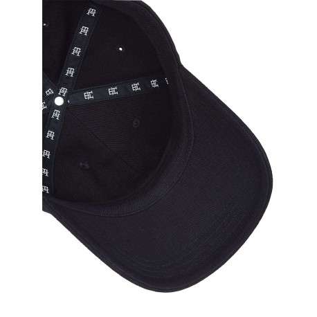 Casquette marine unie en coton avec logo de la marque brodé à l'avant - Image 3