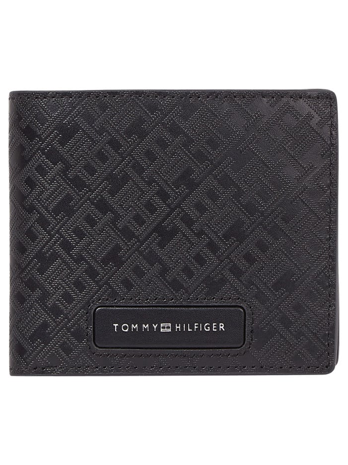 Portefeuille noir uni en...