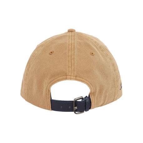 Casquette beige unie en coton avec une boucle de fermeture et nom iconique brodé - Image 2
