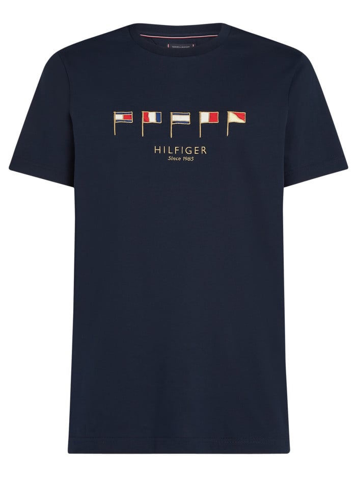 T-shirt marine uni en coton...