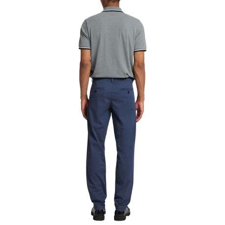 Chino en coton bleu indigo uni à coupe slim fit avec une taille intermédiaire - Image 2