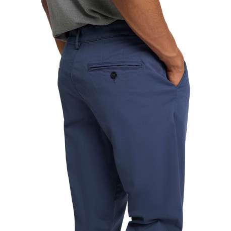 Chino en coton bleu indigo uni à coupe slim fit avec une taille intermédiaire - Image 3