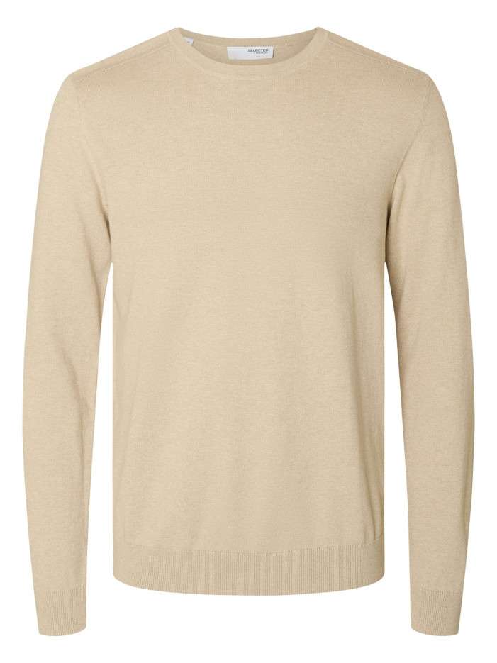 Pull fin en coton beige...