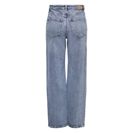 Jean en coton bleu stone délavé avec une coupe bootcut et une taille haute - Image 2