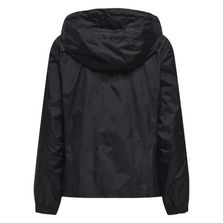 Imperméable à capuche noir uni réversible avec une coupe droite - Image 2