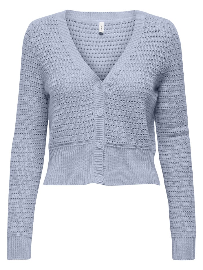 Cardigan bleu ciel uni en...