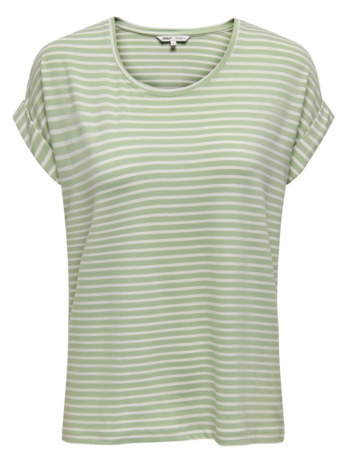 T-shirt vert à rayures...