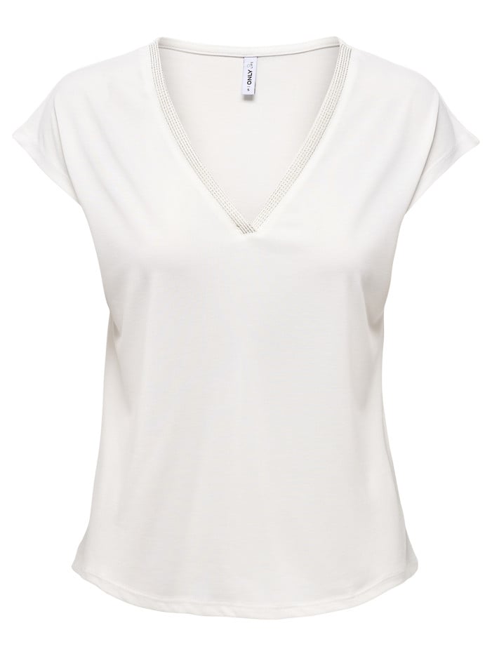 T-shirt blanc uni avec une...