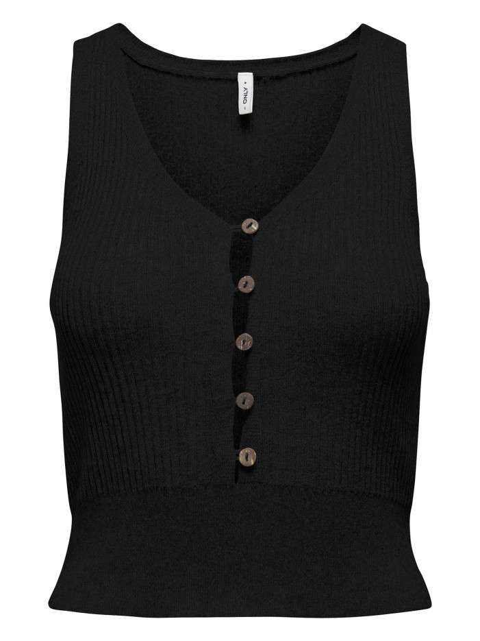 Top sans manches boutonné...