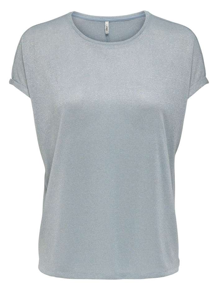 T-shirt bleu pailleté avec...