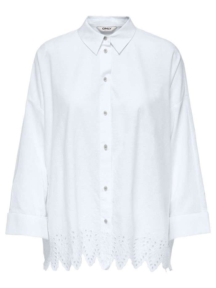 Chemisier en coton blanc...