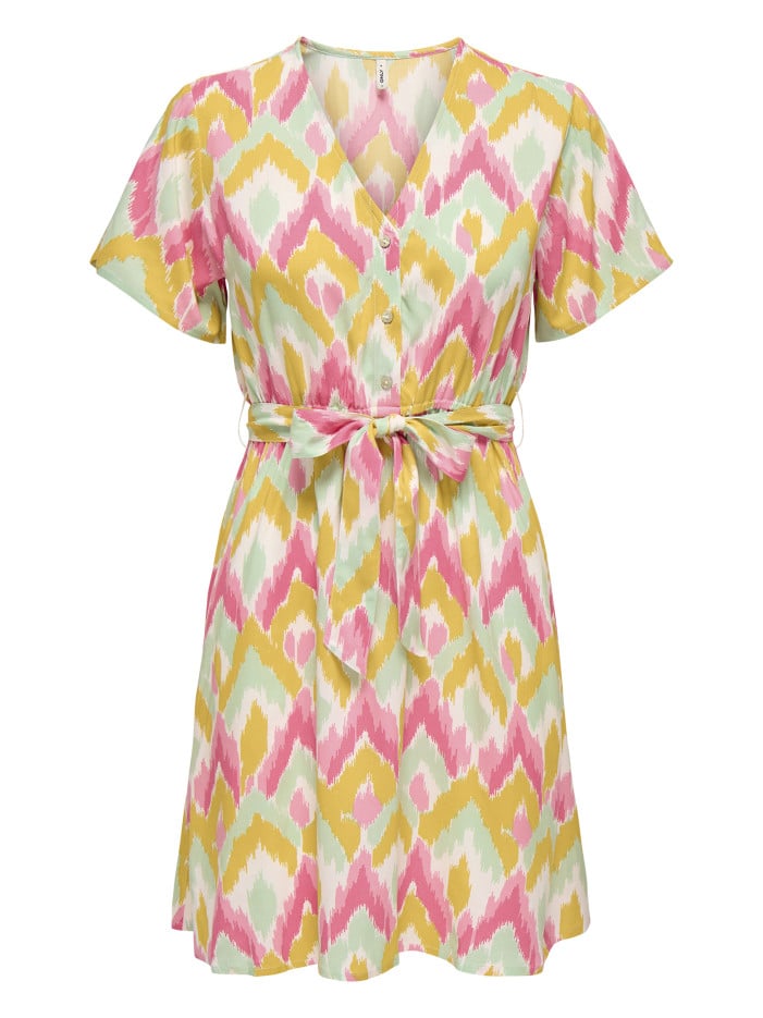 Robe courte multicolore...