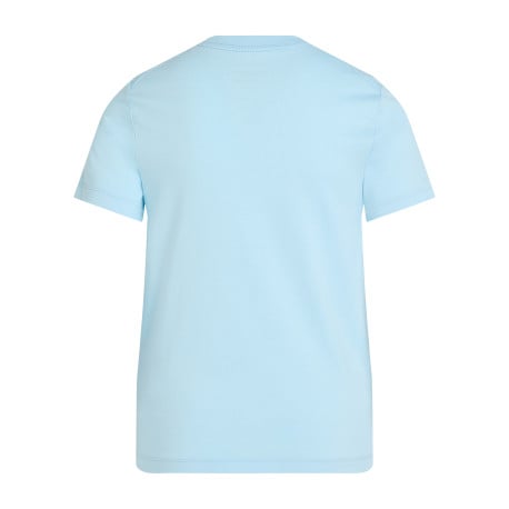 T-shirt en coton bleu ciel avec le logo imprimé en gros et un col rond - Image 2