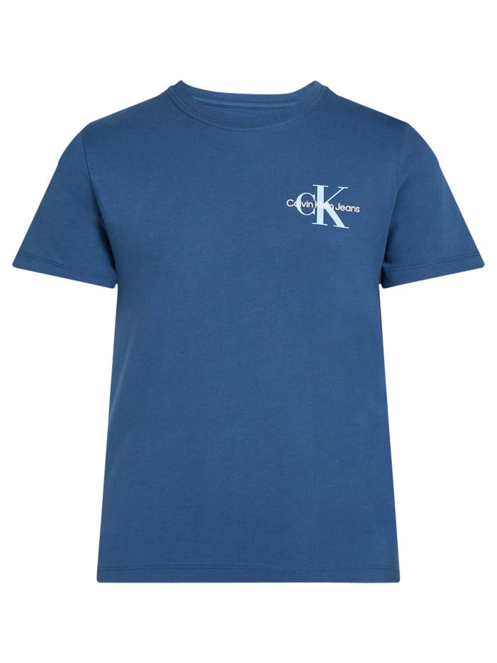T-shirt en coton bleu uni...