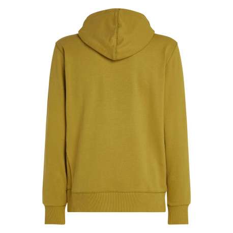 Sweat à capuche en coton kaki uni à coupe droite avec un petit patch - Image 2