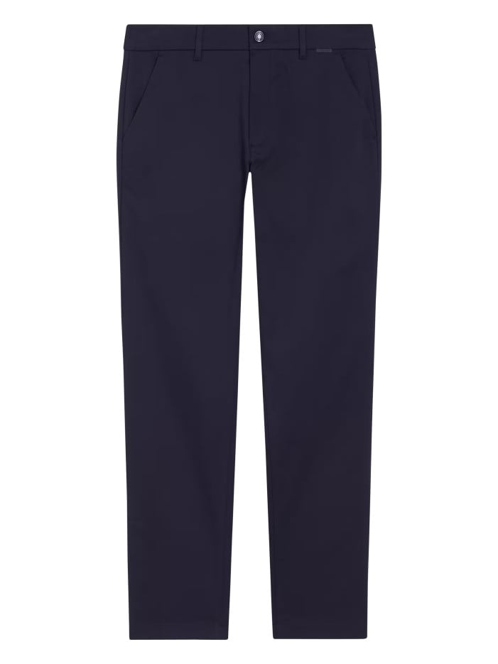 Chino en coton bleu marine...