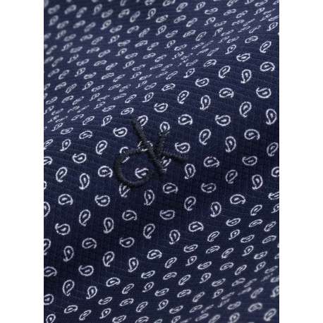 Chemise Marine Imprimée Cachemire Lucky Brand - Taille XS - Popeline - Neuf Avec étiquette