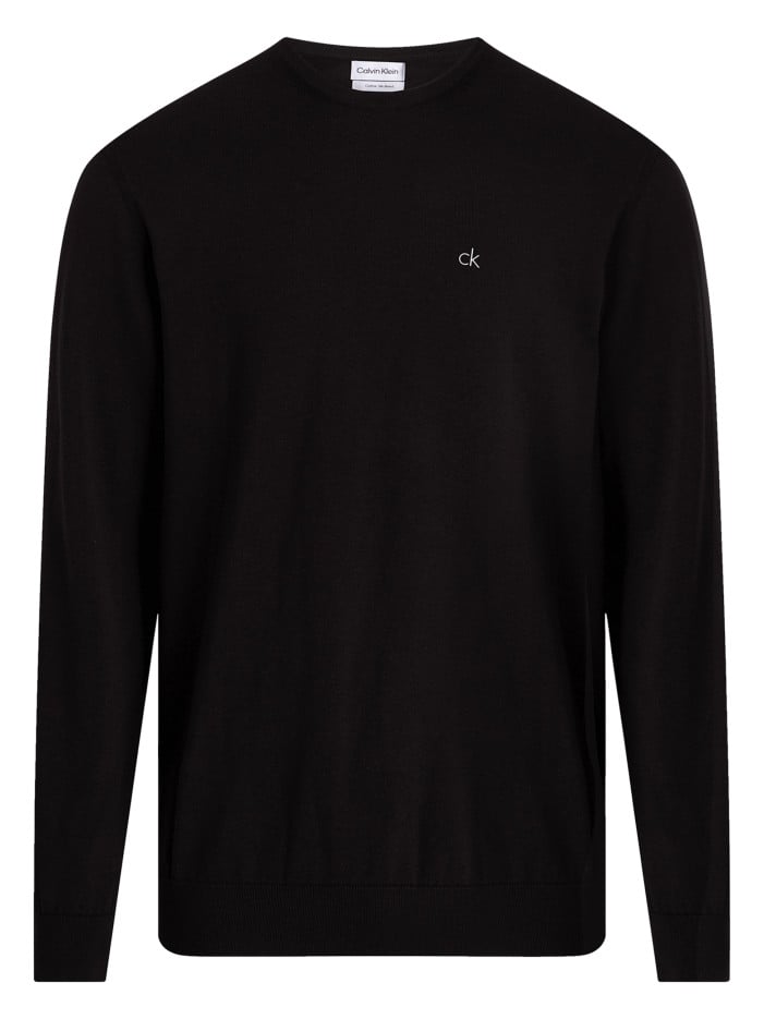 Pull en coton noir uni avec...