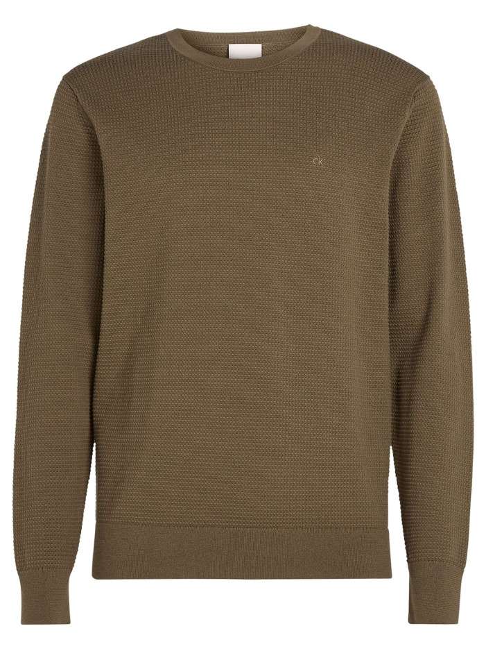 Pull en coton mélangé kaki...