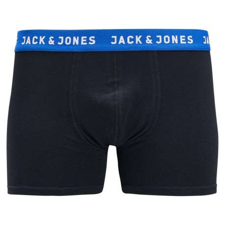 Lot de 2 Boxers marine et noir en coton unis avec taille élastiquée bleue - Image 4