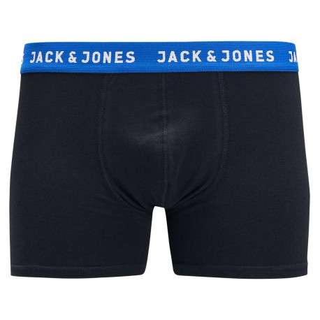 Lot de 2 Boxers marine et noir en coton unis avec taille élastiquée bleue - Image 5