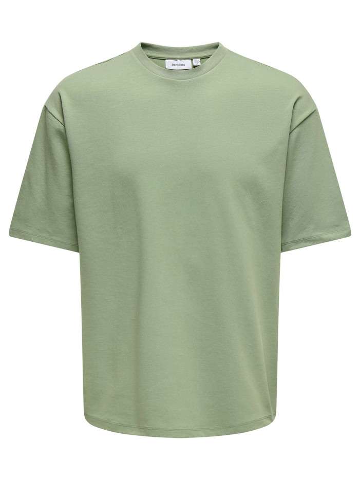 T-shirt vert uni épais avec...