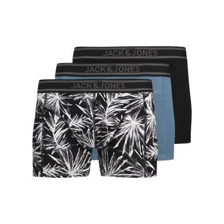 Lot de 3 boxers classique en coton multicolore uni avec une coupe fermée