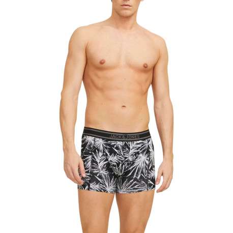 Lot de 3 boxers classique en coton multicolore uni avec une coupe fermée - Image 2