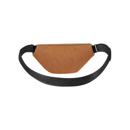 Banane camel unie réversible à imprimé végétal bleu et patch de la marque - Image 5
