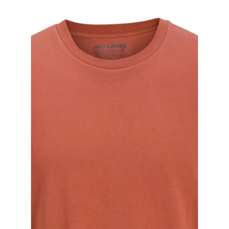 T-shirt en coton orange avec imprimé japonais au dos, coupe droite et col rond - Image 3
