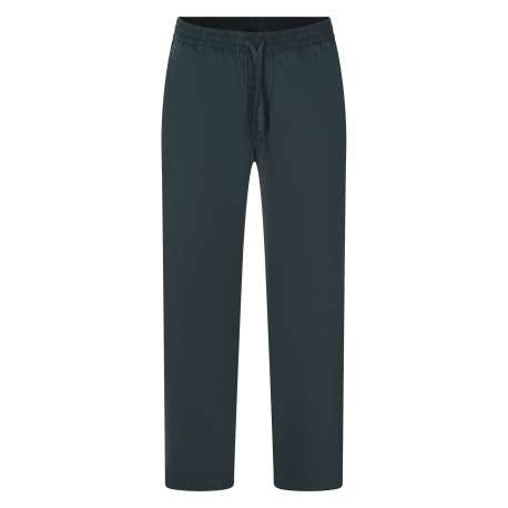 Chino Mn Range Relaxed Elastic Pant en coton vert uni droit et taille élastiquée