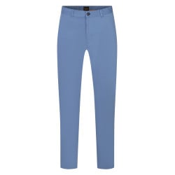 Pantalon Chino coupe slim bleu avec 4 poches  et surpiqûre ton sur ton
