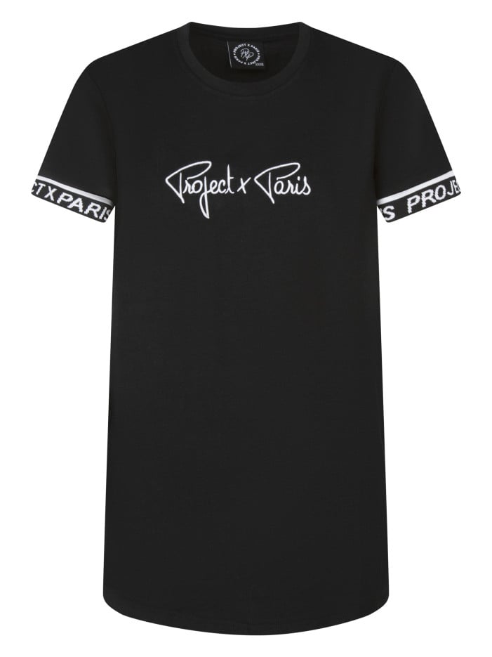 T-shirt noir uni col rond,...