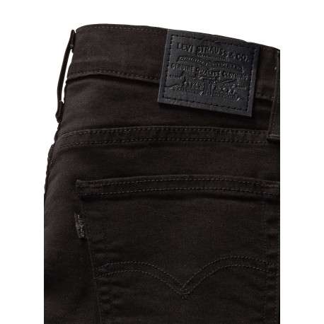 Jean 724 High Rise Straight en coton mélangé noir uni à coupe droite et zip - Image 3