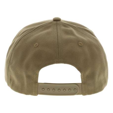 Casquette kaki unie avec fermeture snapback et monogramme à l'avant - Image 2