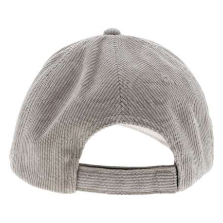 Casquette écrue unie avec fermeture par bande auto-agrippantes en velours côtelé - Image 2