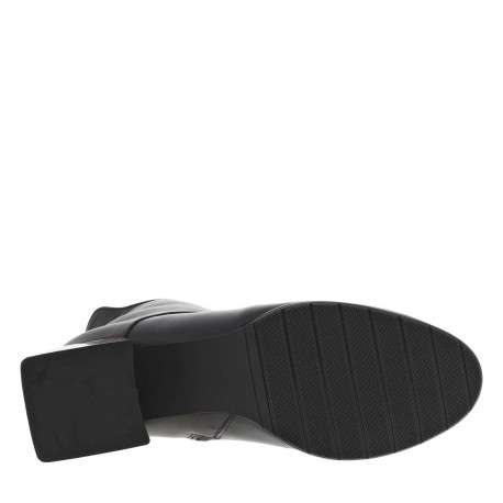 Bottines noires à talon, à lacets et à zip avec surpiqûre ton sur ton - Image 5
