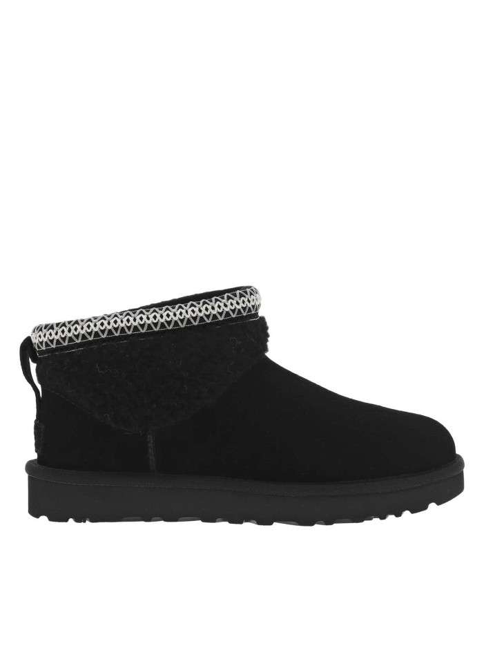 Boots en cuir noires à...
