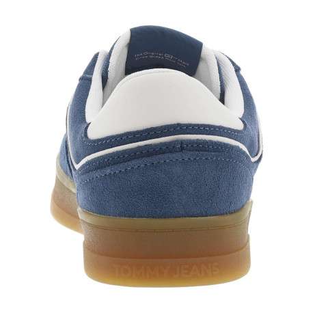 Tennis bleu ciel plate, à lacets plat avec surpiqûres ton sur ton - Image 6