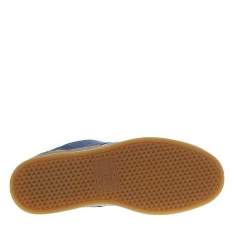 Tennis bleu ciel plate, à lacets plat avec surpiqûres ton sur ton - Image 5