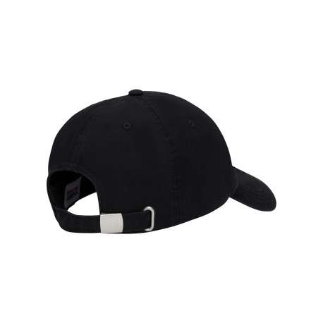 Casquette en coton biologique noire unie avec logo de la marque - Image 2
