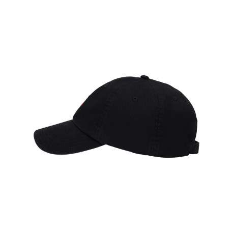 Casquette en coton biologique noire unie avec logo de la marque - Image 3